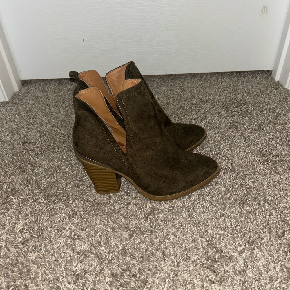 Charlotte Russe Dark Brown Ankle Booties